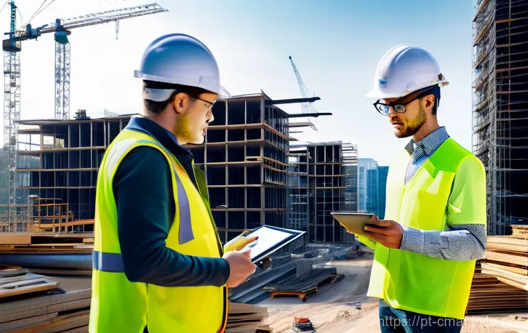 건설재료시험기사와 건설 안전기술의 연계 - An interior view of a state-of-the-art material testing laboratory. The scene highlights advanced sc...