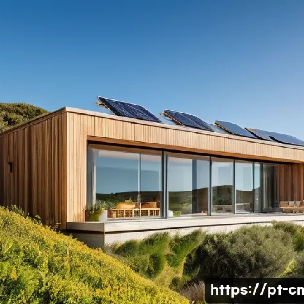 건설재료시험 기술자와 탄소중립 건축 자재 - **Sustainable Portuguese Architecture:** "A breathtaking, modern residential building in a sun-drenc...